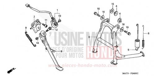 BEQUILLE CBR1100XXY de 2000